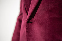 Cargar imagen en el visor de la galería, ALFIE Ruby Velvet 1 Button Shawl Dinner Jacket