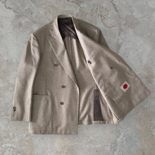 Load image into Gallery viewer, BRUNO 6 x 2 DB Oatmeal Flannel Jacket in Marling &amp; Evans cloth