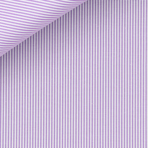 Silver Bengal Stripe (I) 100/2 fabric by Thomas Mason Bespoke*